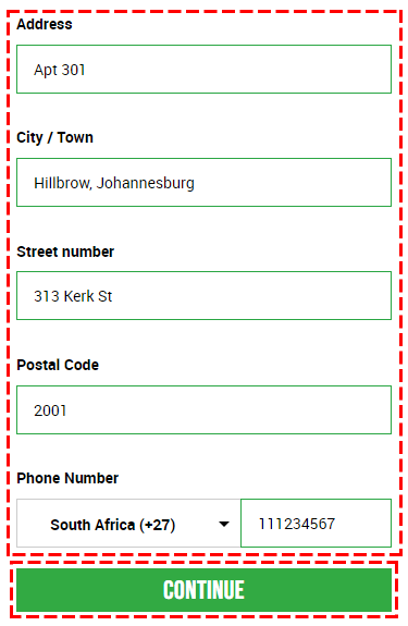 Registration of your address and phone number