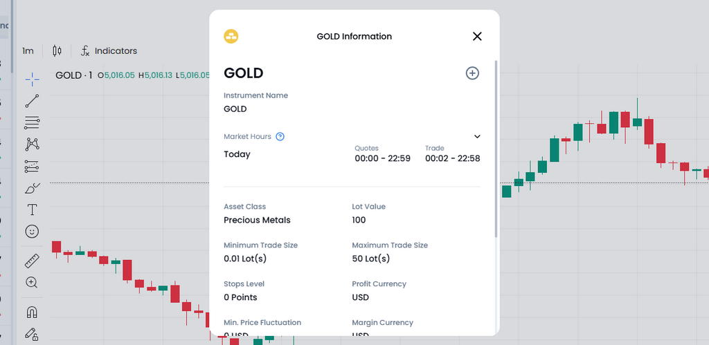 How to find precious metals trading conditions in the XM Members Area (PC)