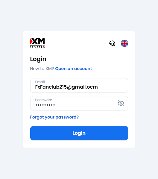 How to log in to the XM Members Area — desktop version