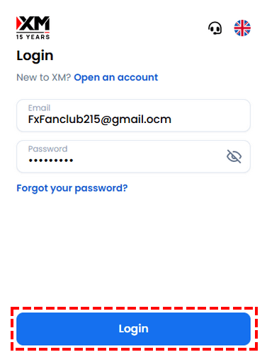 How to log in to the XM Members Area — mobile version