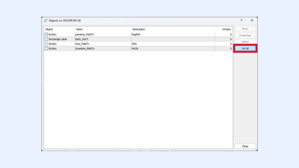 How to delete InteractiveMA objects