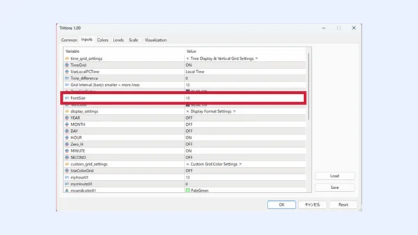 LocalTime high-DPI display font size configuration