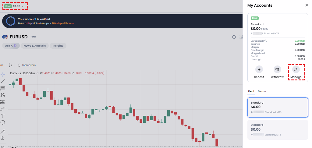 How to verify trading account information in the XM Members Area