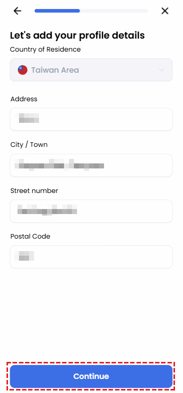 How to enter address details for XM identity verification - postcode and address fields