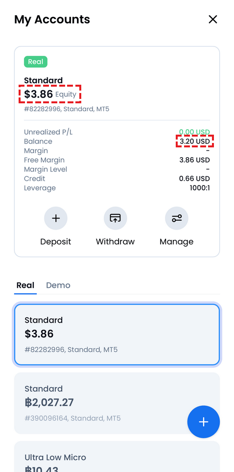 How to check your bonus balance on the XM mobile app