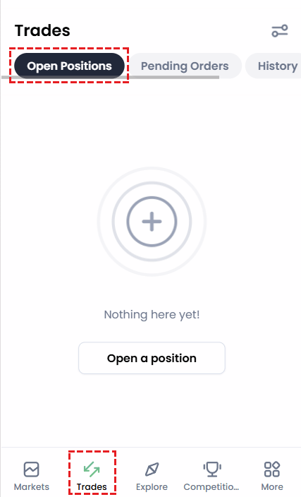 XM Members Area displaying open positions check before account closure