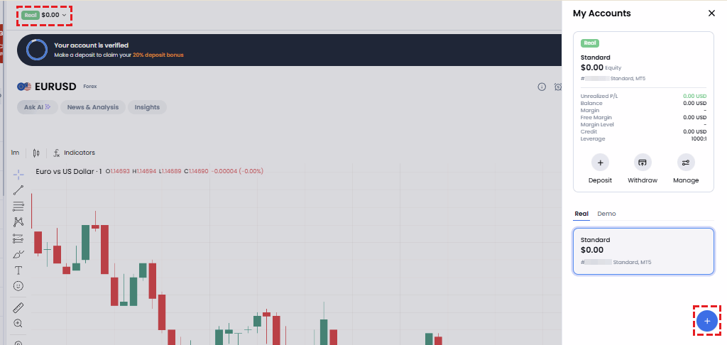 Steps to open an additional XM trading account