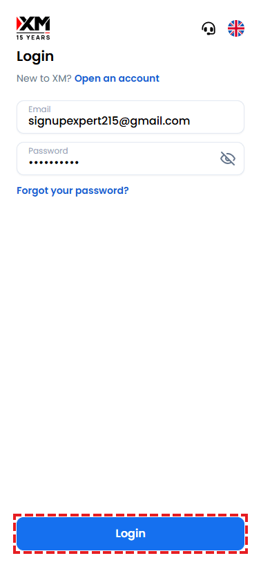 How to log in to the XM Members Area – Mobile