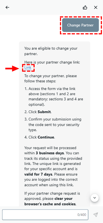 Step 2 – Open Live Chat