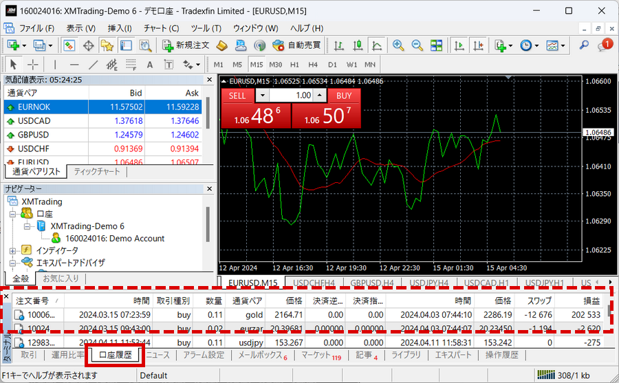 xm MT4使い方　pc版