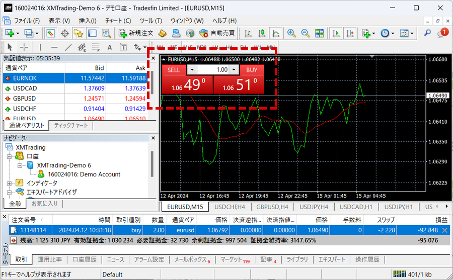 xm MT4使い方　pc版