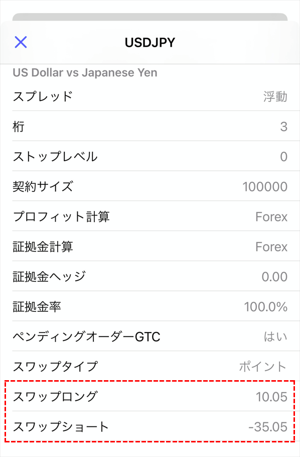 xm_mt4_mt5でのスワップポイント確認方法スマホアプリ版3