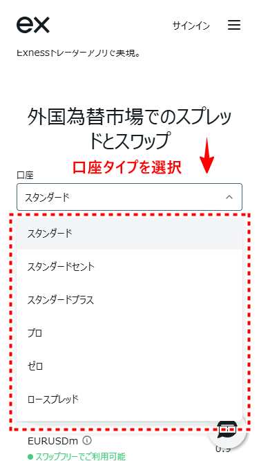 Exness外国為替ページの見方_mb7