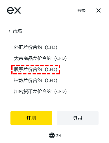 Exness_首頁_股票差價合約(CFD)_手機版